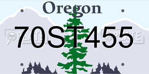 70ST455 Oregon License Plate