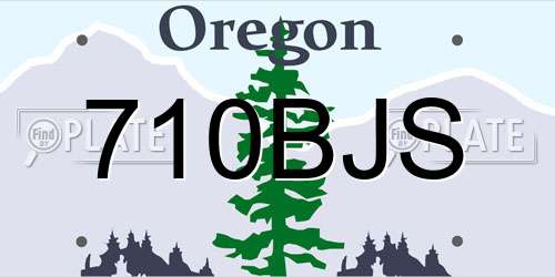 710BJS Oregon License Plate