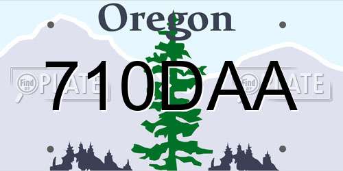 710DAA Oregon License Plate