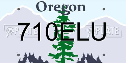 710ELU Oregon License Plate