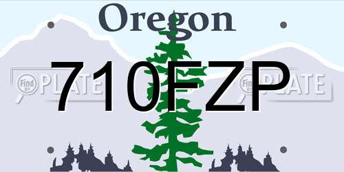 710FZP Oregon License Plate