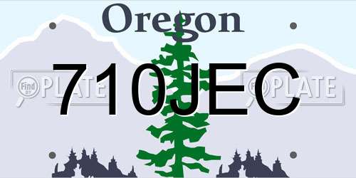 710JEC Oregon License Plate