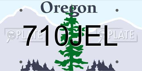 710JEL Oregon License Plate