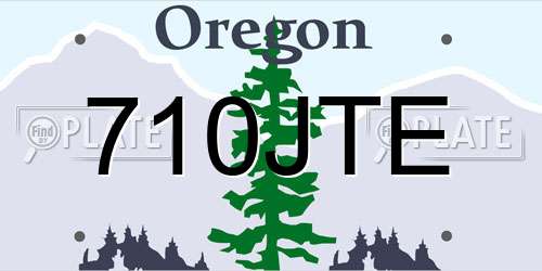 710JTE Oregon License Plate