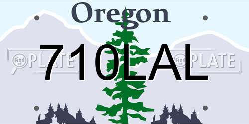 710LAL Oregon License Plate