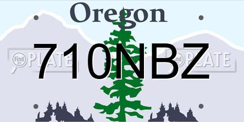 710NBZ Oregon License Plate