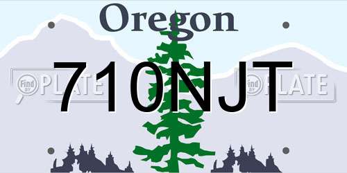 710NJT Oregon License Plate