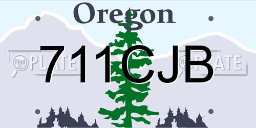 711CJB Oregon License Plate