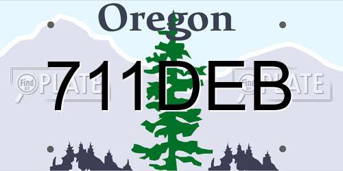 711DEB Oregon License Plate