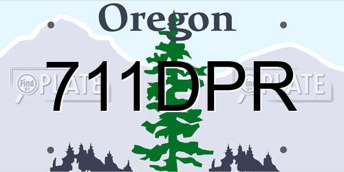 711DPR Oregon License Plate