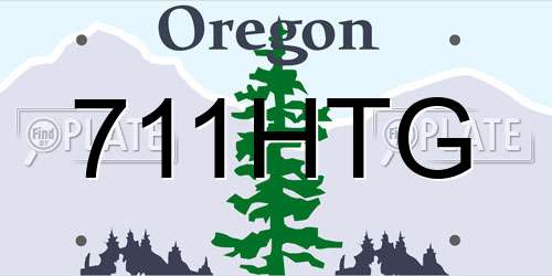 711HTG Oregon License Plate
