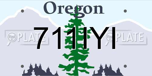 711IYI Oregon License Plate