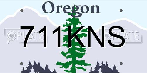 711KNS Oregon License Plate