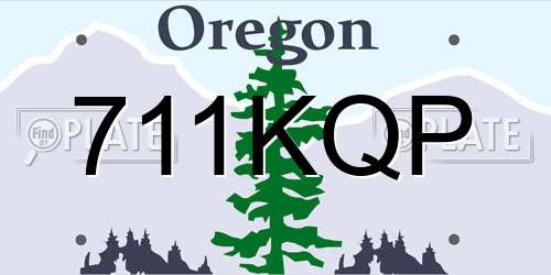 711KQP Oregon License Plate