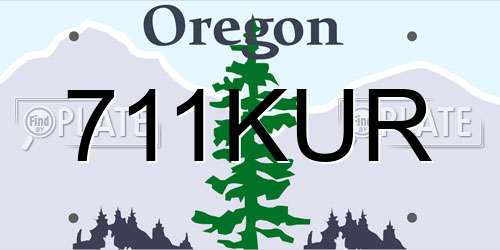 711KUR Oregon License Plate