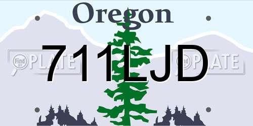 711LJD Oregon License Plate