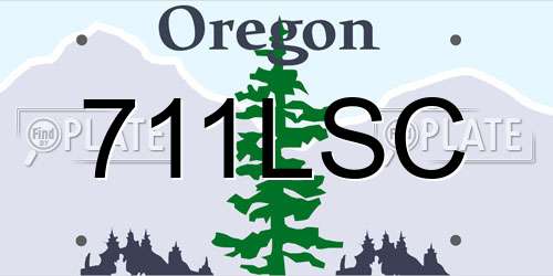 711LSC Oregon License Plate