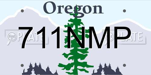 711NMP Oregon License Plate