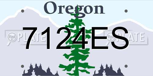 7124ES Oregon License Plate