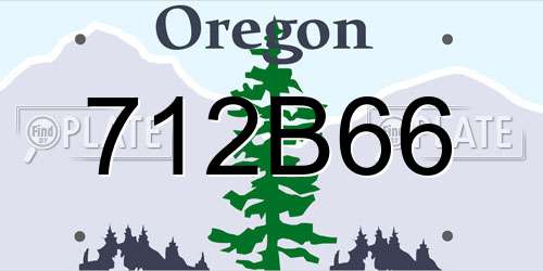 712B66 Oregon License Plate