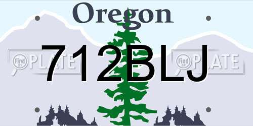 712BLJ Oregon License Plate