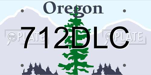 712DLC Oregon License Plate