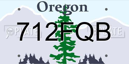 712FQB Oregon License Plate