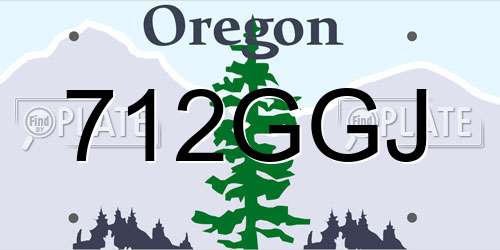 712GGJ Oregon License Plate