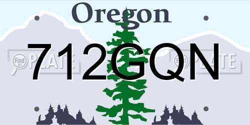 712GQN Oregon License Plate