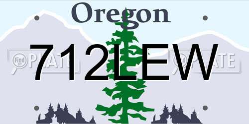712LEW Oregon License Plate