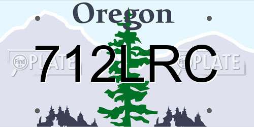 712LRC Oregon License Plate