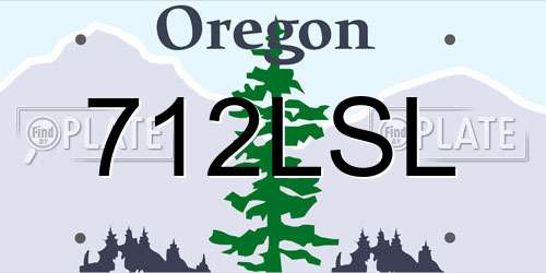 712LSL Oregon License Plate