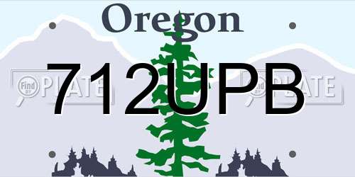 712UPB Oregon License Plate