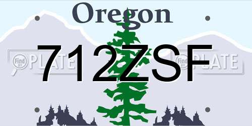 712ZSF Oregon License Plate