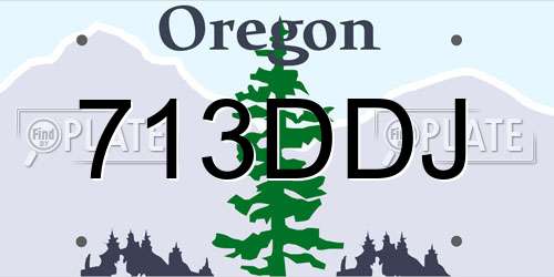 713DDJ Oregon License Plate