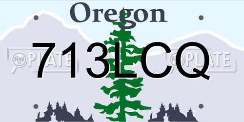 713LCQ Oregon License Plate