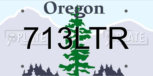 713LTR Oregon License Plate