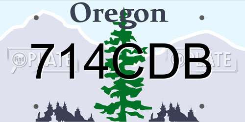 714CDB Oregon License Plate