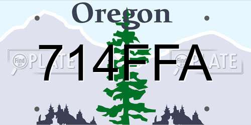 714FFA Oregon License Plate