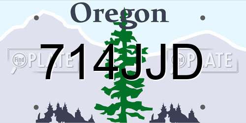 714JJD Oregon License Plate