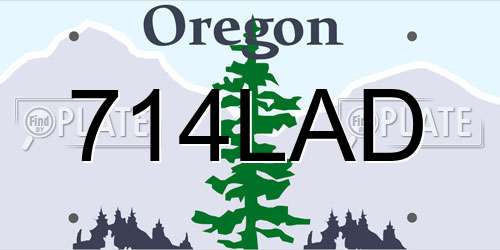 714LAD Oregon License Plate