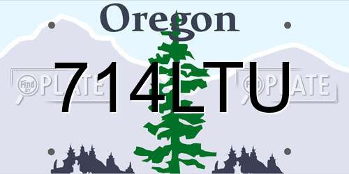 714LTU Oregon License Plate