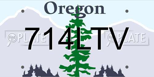 714LTV Oregon License Plate