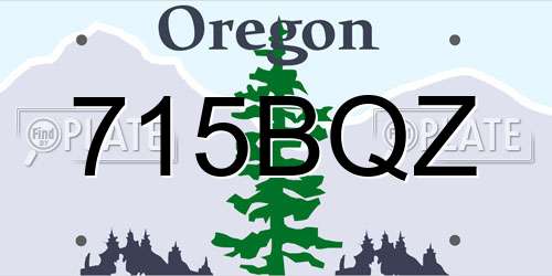 715BQZ Oregon License Plate