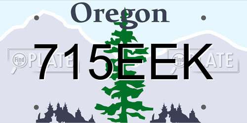 715EEK Oregon License Plate