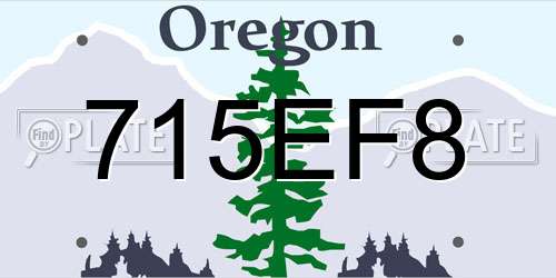 715EF8 Oregon License Plate