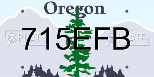 715EFB Oregon License Plate