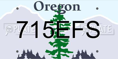 715EFS Oregon License Plate