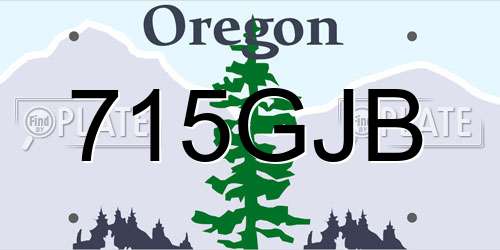 715GJB Oregon License Plate