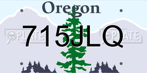 715JLQ Oregon License Plate
